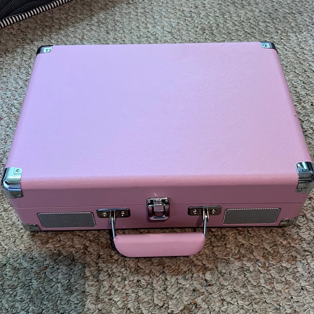 Pink Crosley Record player